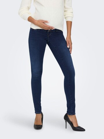 Only Maternity Skinny Jeans 'Royal' i blå: framsida