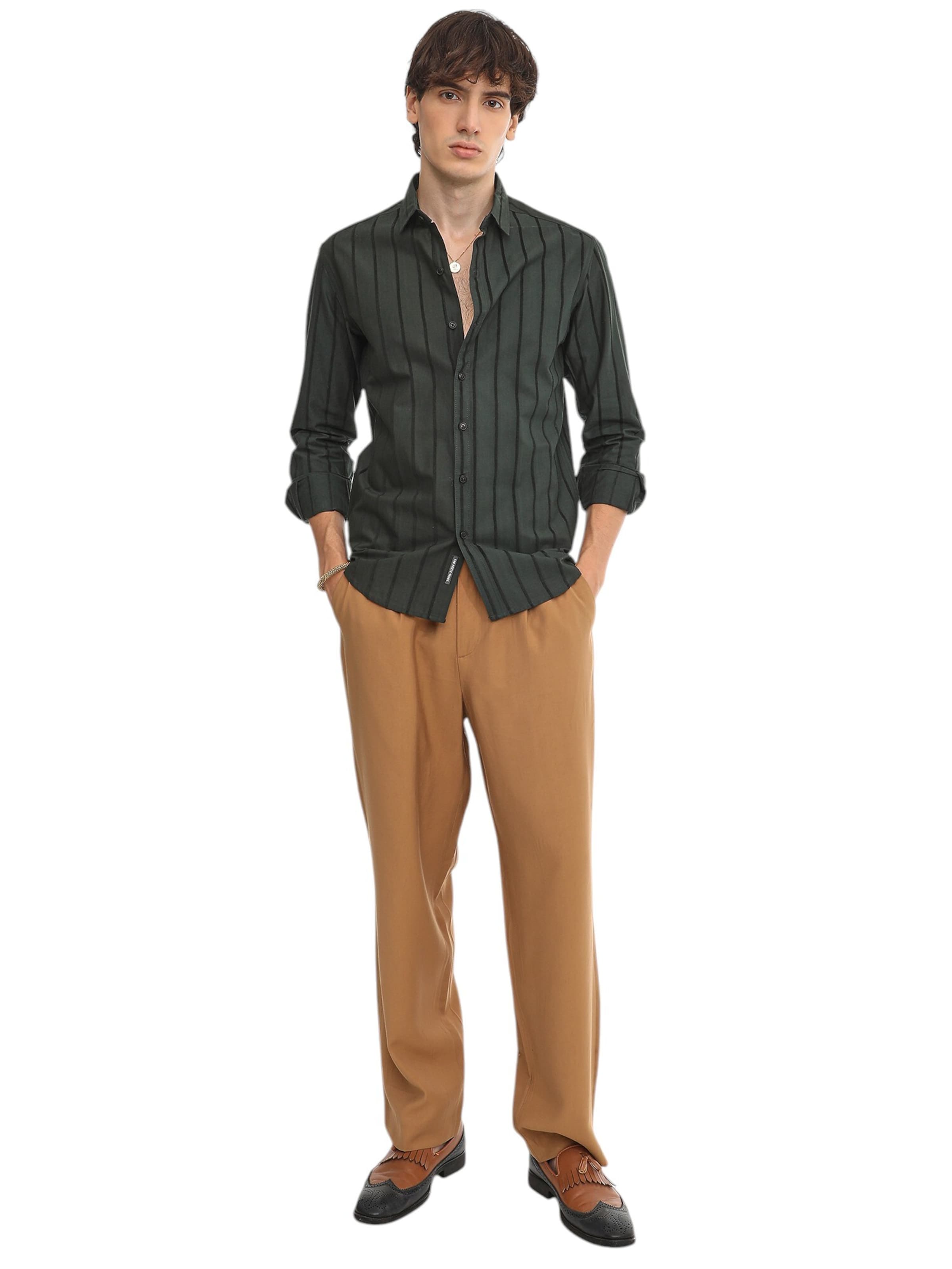 Campus Sutra Comfort Fit Skjorte 'Teale' i grøn