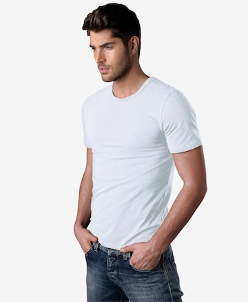 H.I.S Regular Shirt in Wit: voorkant