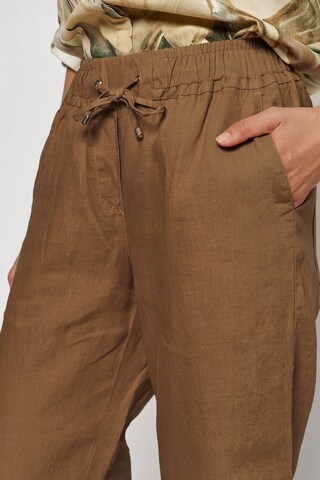 TONI Wide Leg Hose in Braun