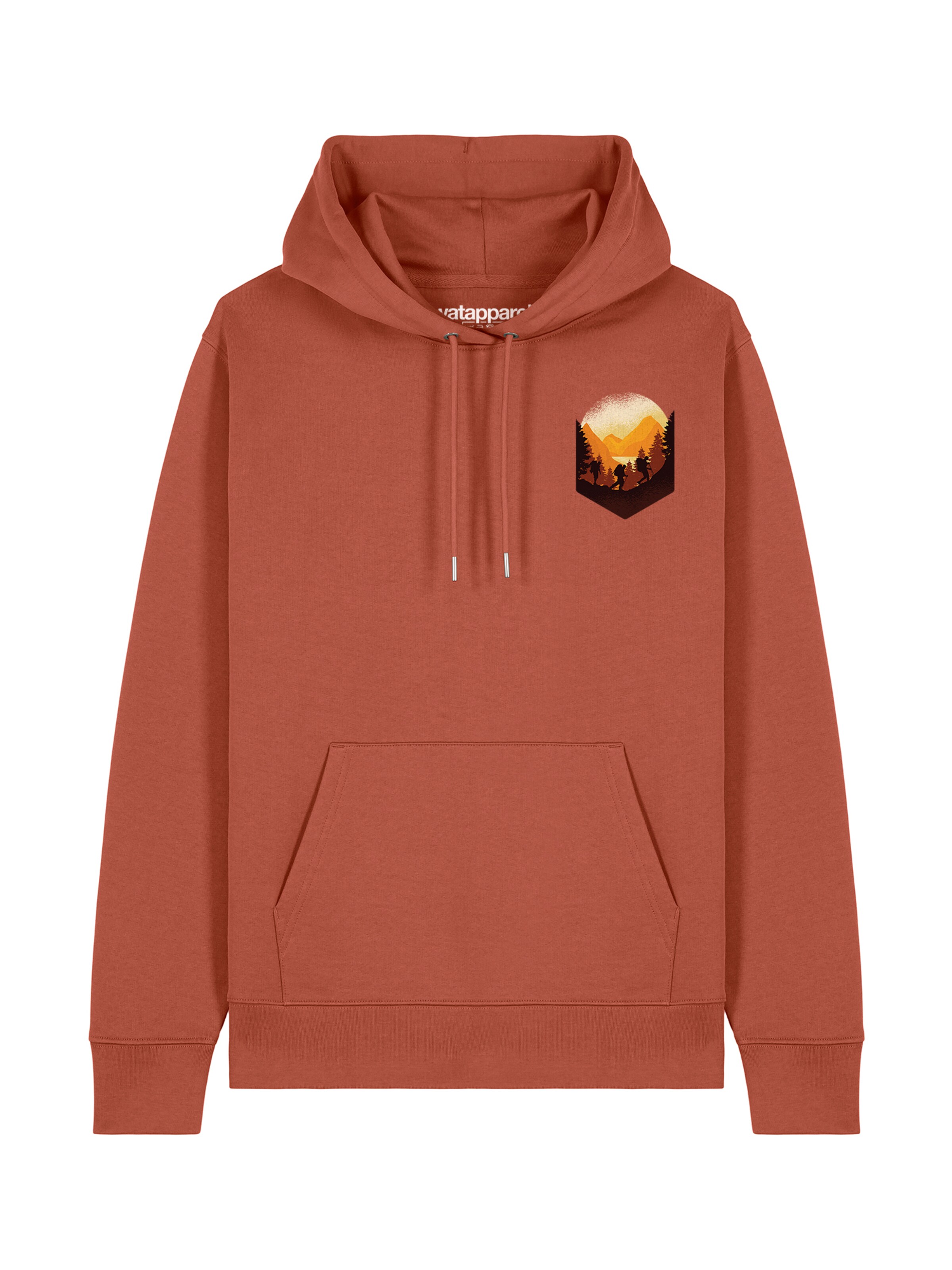 Sweat-shirt 'Hiking in the mountains' Watapparel en marron : devant