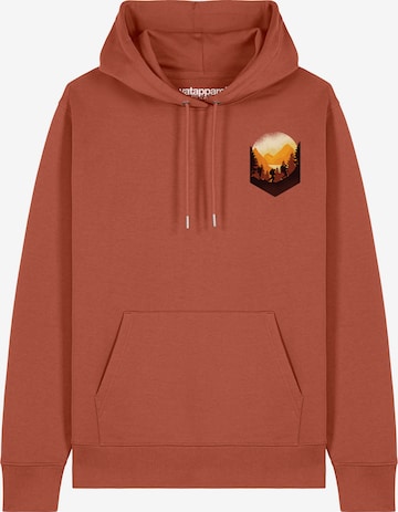 Sweat-shirt 'Hiking in the mountains' Watapparel en marron : devant