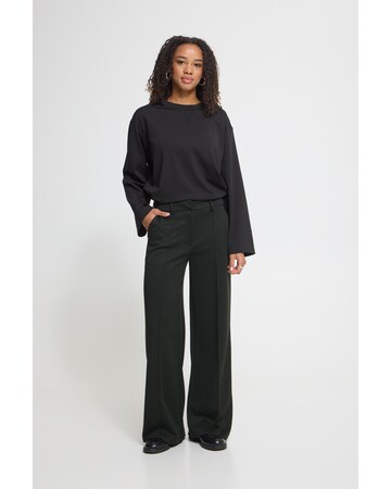 ICHI Wide leg Trousers 'KATE' in Black