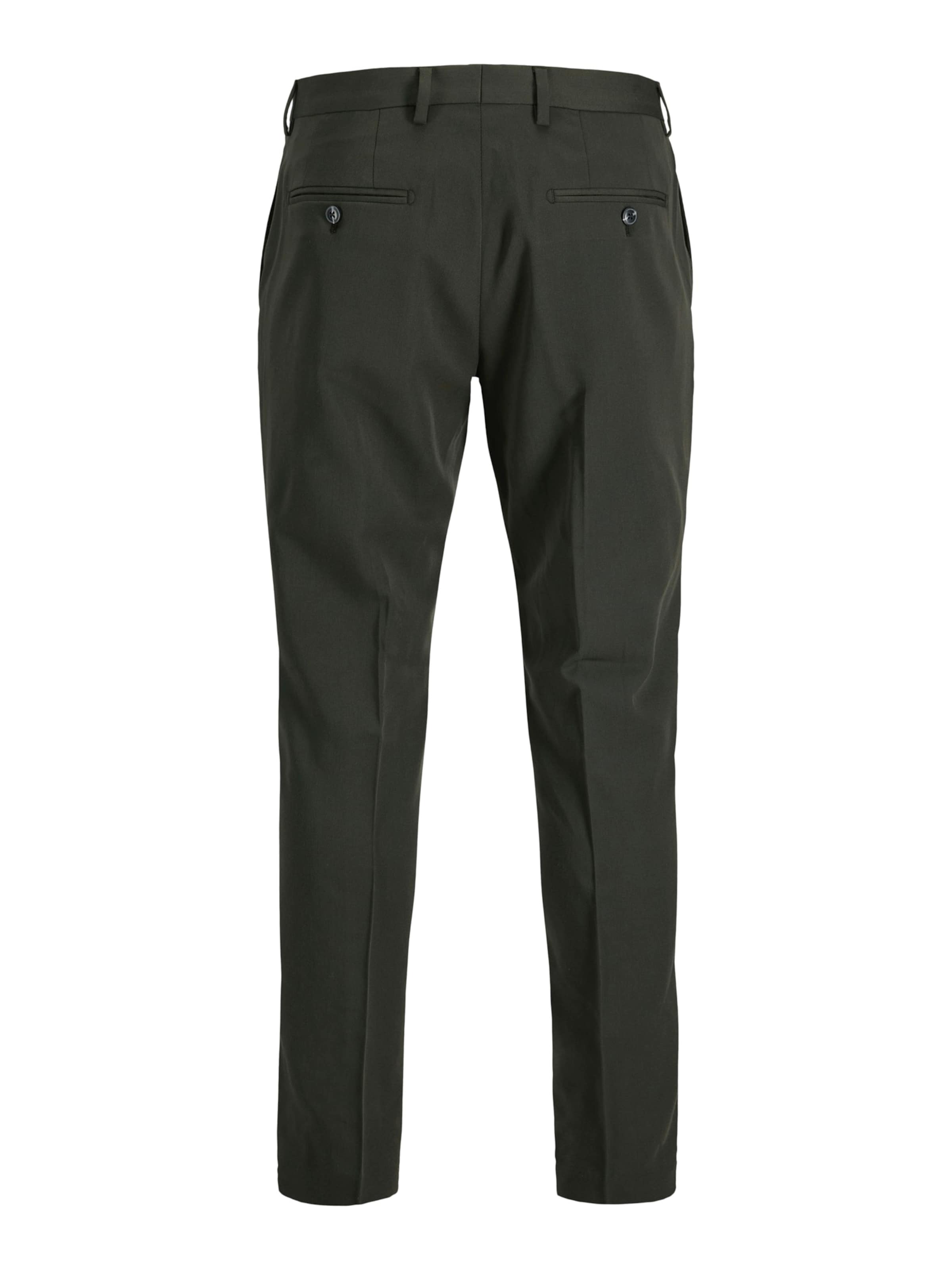 JACK & JONES Úzky strih Nohavice s pukmi 'JPRFranco' - Zelená