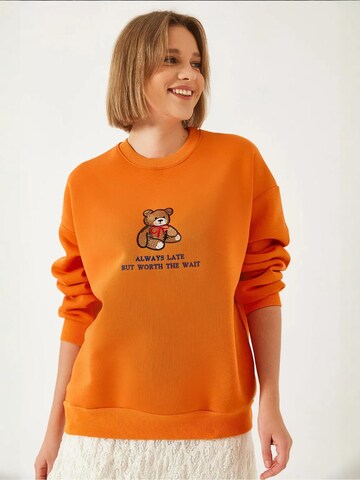 Bianco Lucci Sweatshirt in Oranje