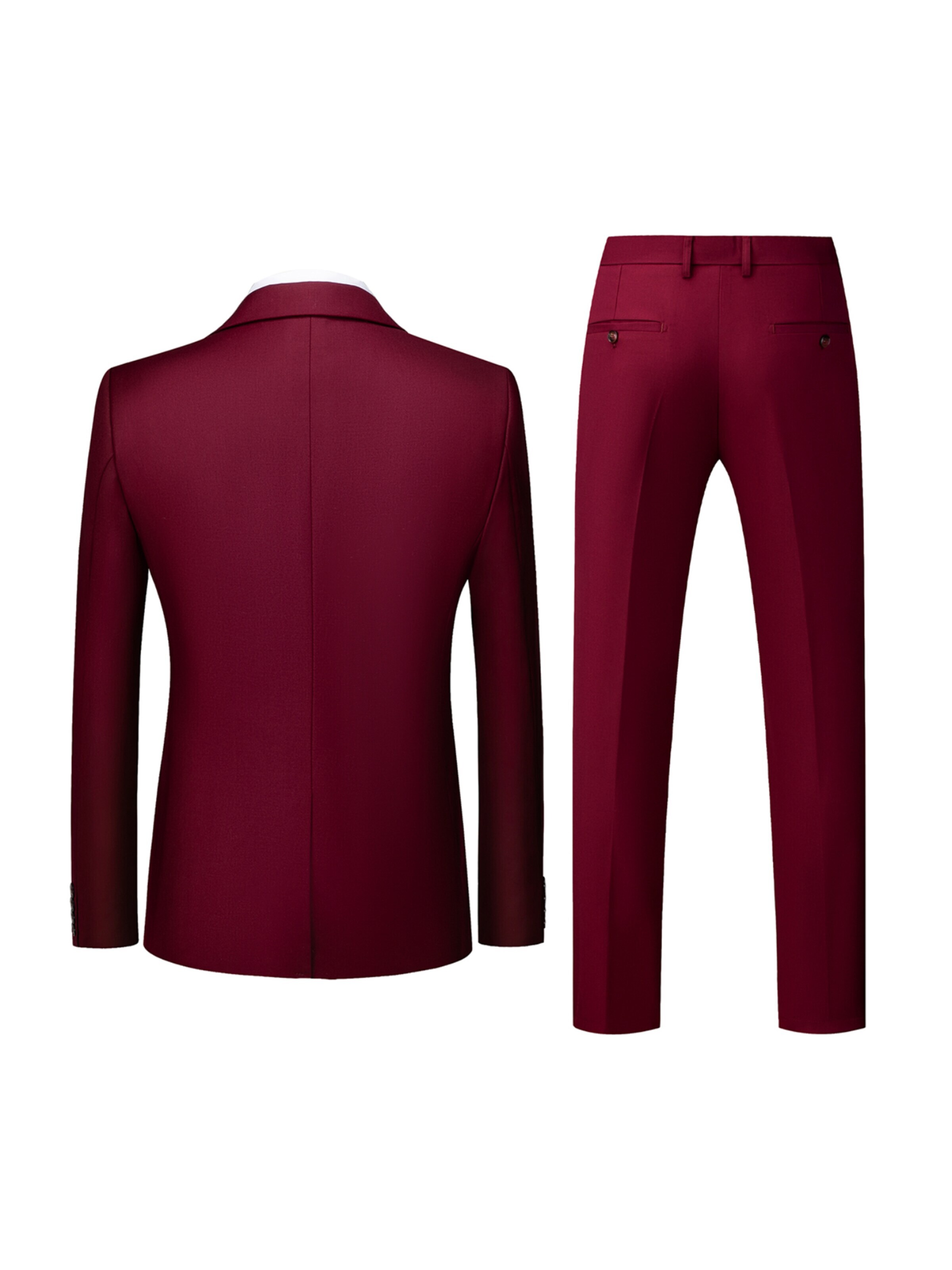 YOUTHUP Slimfit Anzug 'Dreiteiler'‌‌‌‌‌‌‌‌ in Rot