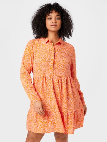 Vero Moda CurveKošulja haljina 'Delilah' - narančasta boja: prednji dio