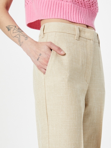 Regular Pantalon à plis Sisley en beige