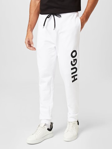 HUGO Tapered Trousers 'Dutschi' in White: front