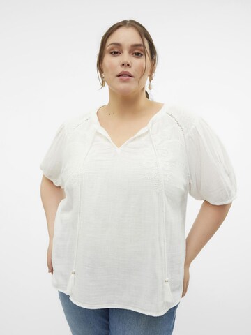 Vero Moda Curve Bluse 'KISY' in Weiß