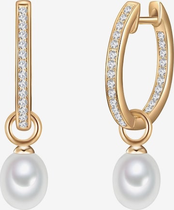 Valero Pearls Earrings in Gold: front