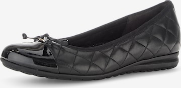 GABOR Ballet Flats in Black: front