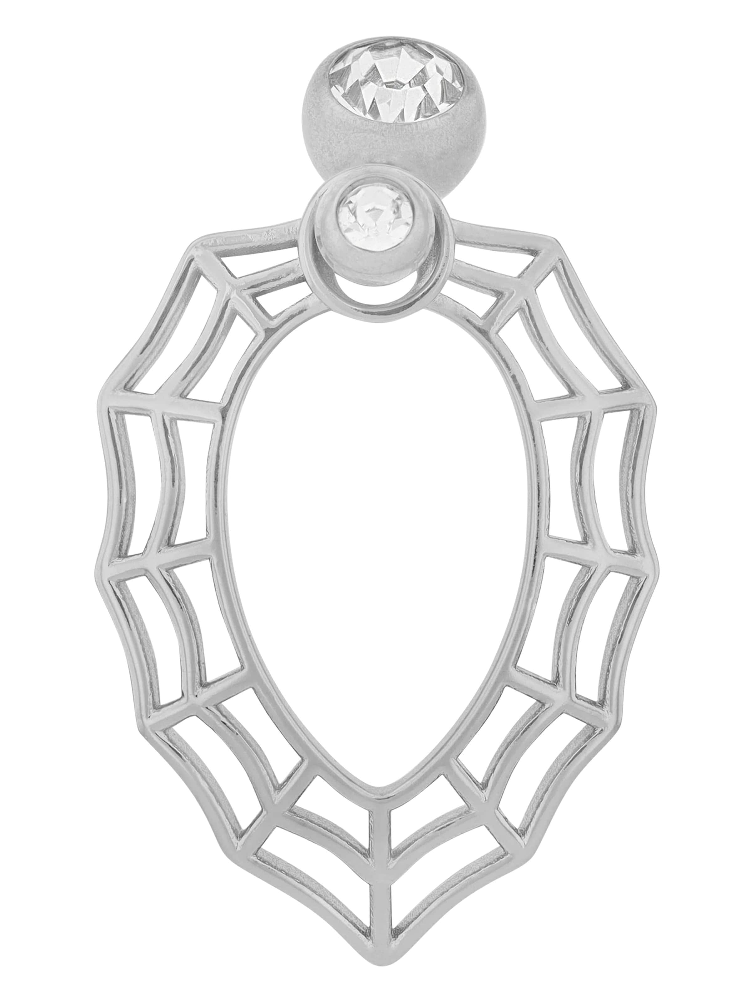 Akzent Piercingschmuck 'Zirkonia'‌‌‌‌‌‌‌‌ in Silber: Vorderseite