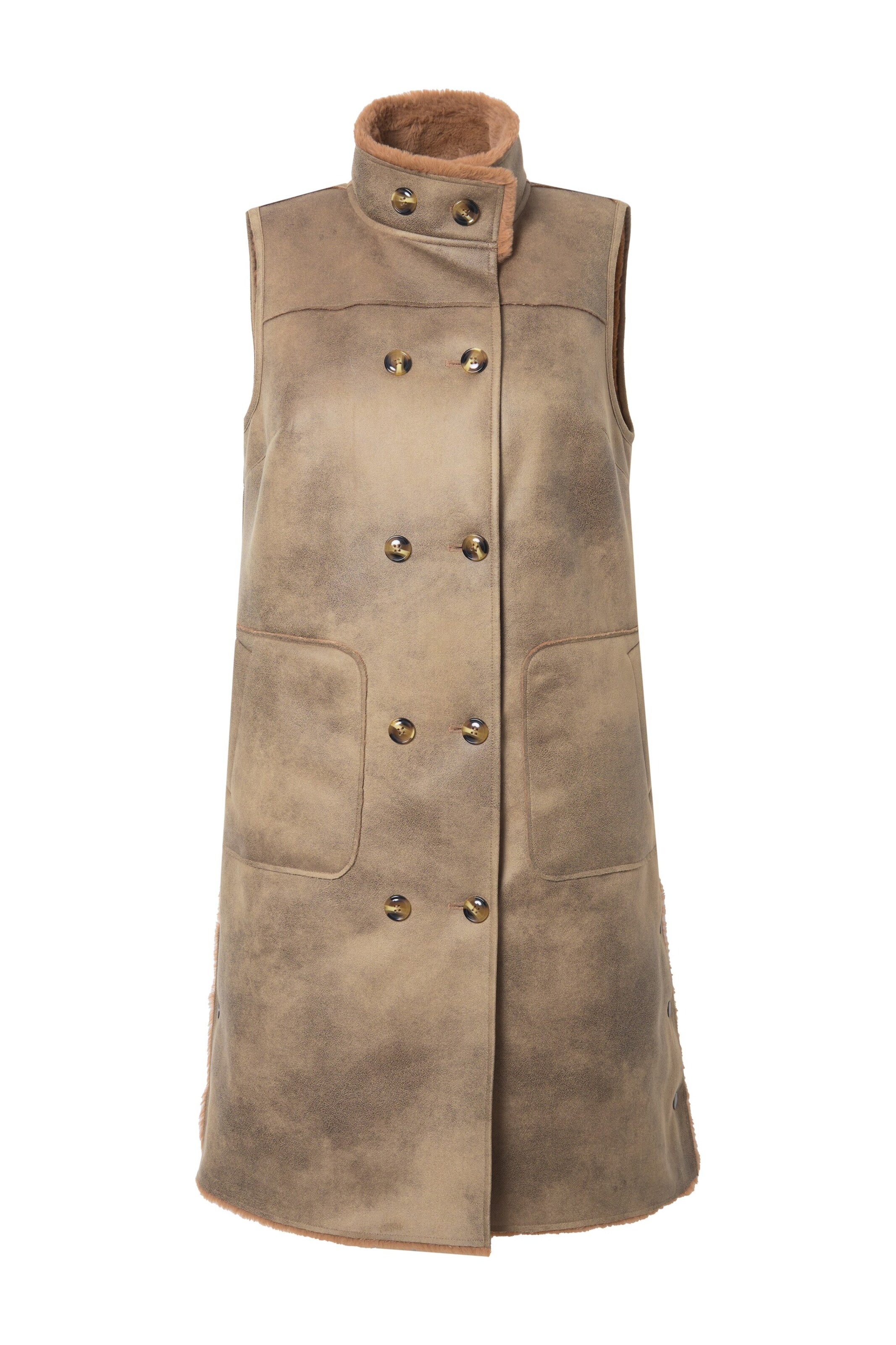 MIAMODA Bodywarmer in Beige: voorkant