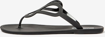 Brasileras Badeschuh 'Petra' in Schwarz: Vorderseite