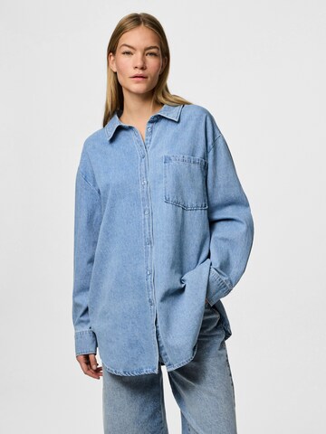 PIECES Blouse 'Maisie' in Blue: front