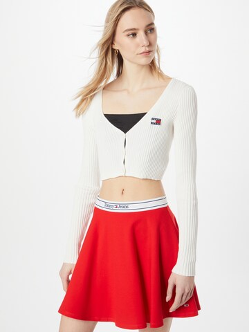 Tommy Jeans - Casaco de malha em branco: frente