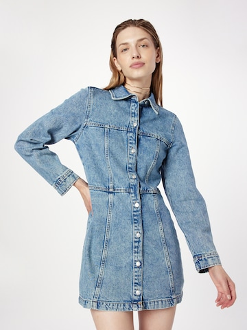 Abito camicia di Monki in blu: frontale