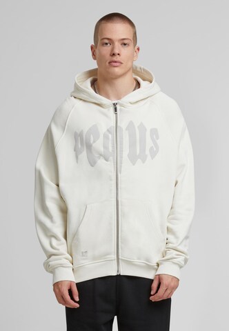 Pequs Sweat jacket 'Mythic' in White: front