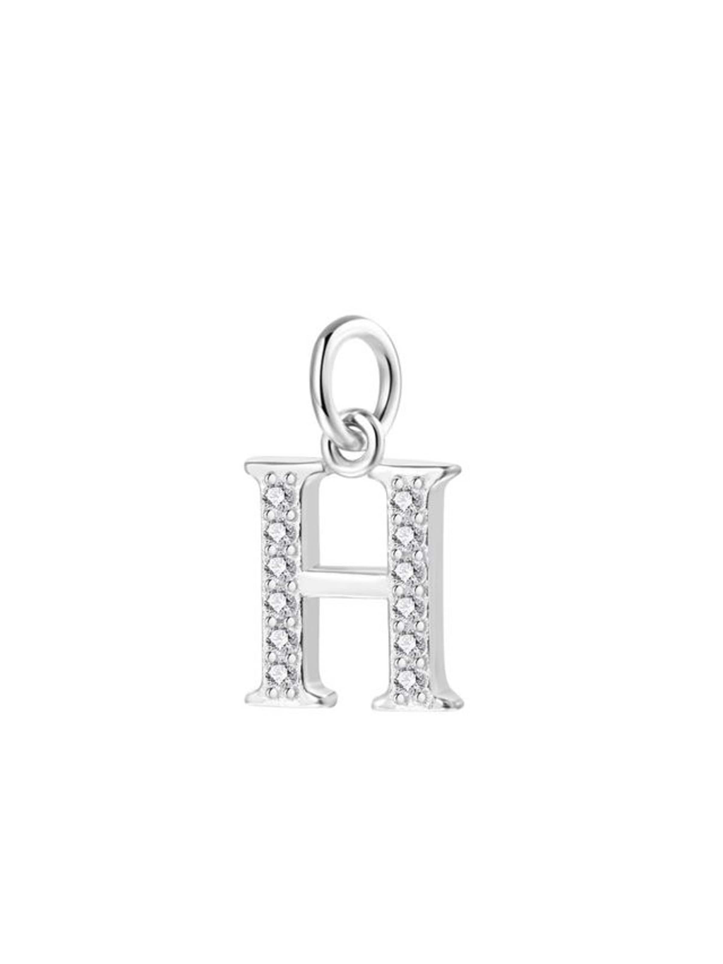 Hey Happiness - Cadena 'Letter H' en plata