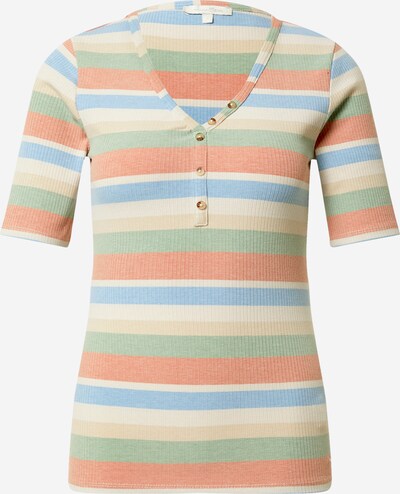 TOM TAILOR DENIM Shirt in de kleur Beige / Lichtblauw / Oudroze, Productweergave