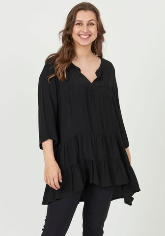 Pont Neuf Blouse 'Lai' in Zwart: voorkant