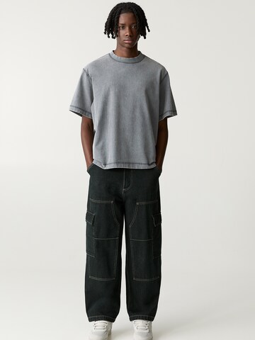 Pull&Bear Baggy Cargo jeans in Black