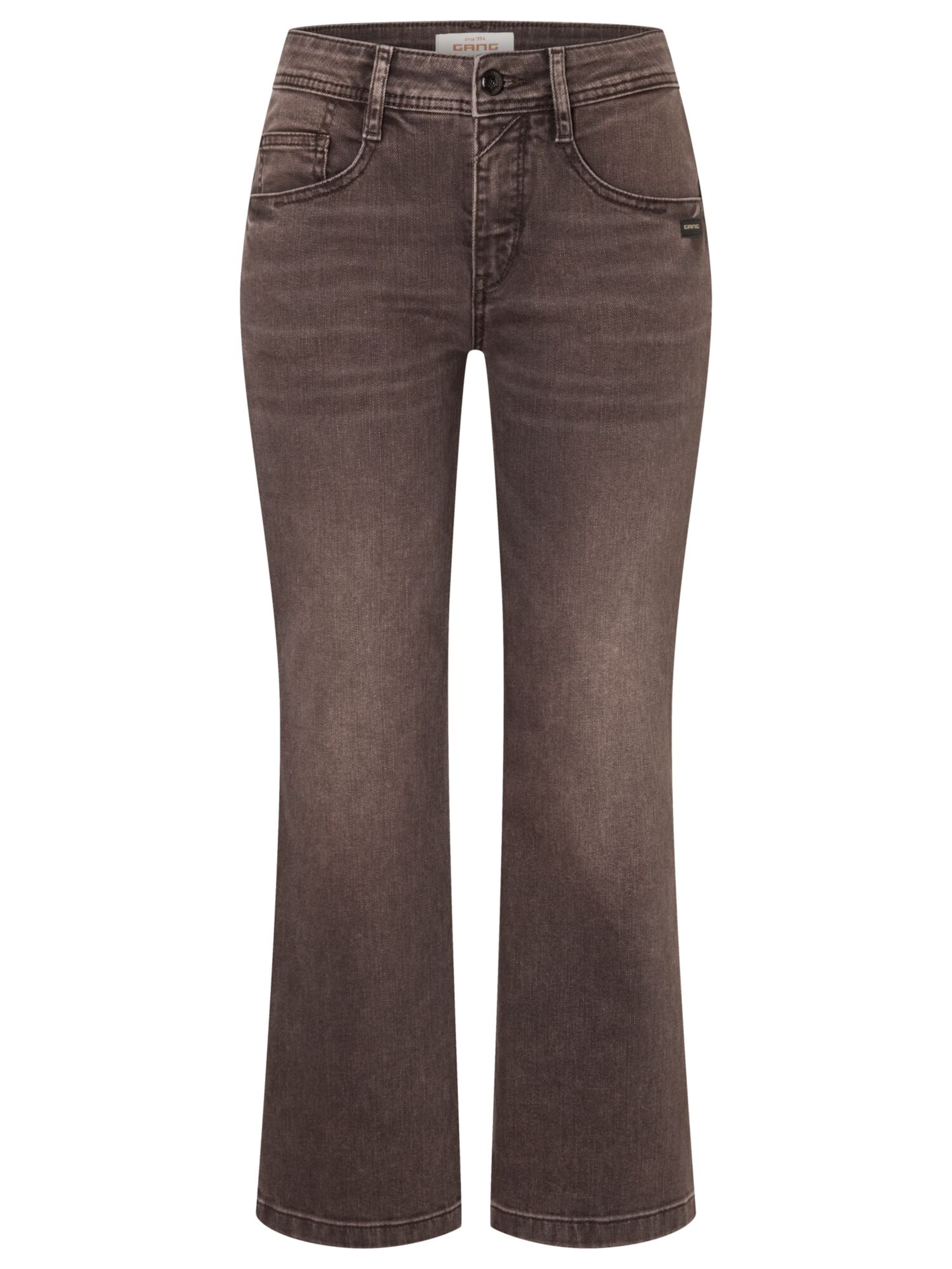 Gang Regular Jeans '94AMELIE KICK ' in Bruin: voorkant