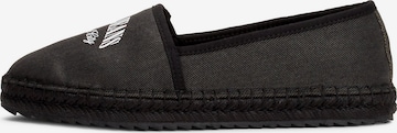 Tommy Jeans Espadrilles in Zwart: voorkant