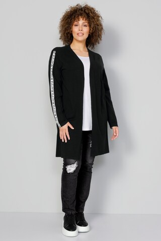 MIAMODA Knit Cardigan in Black: front