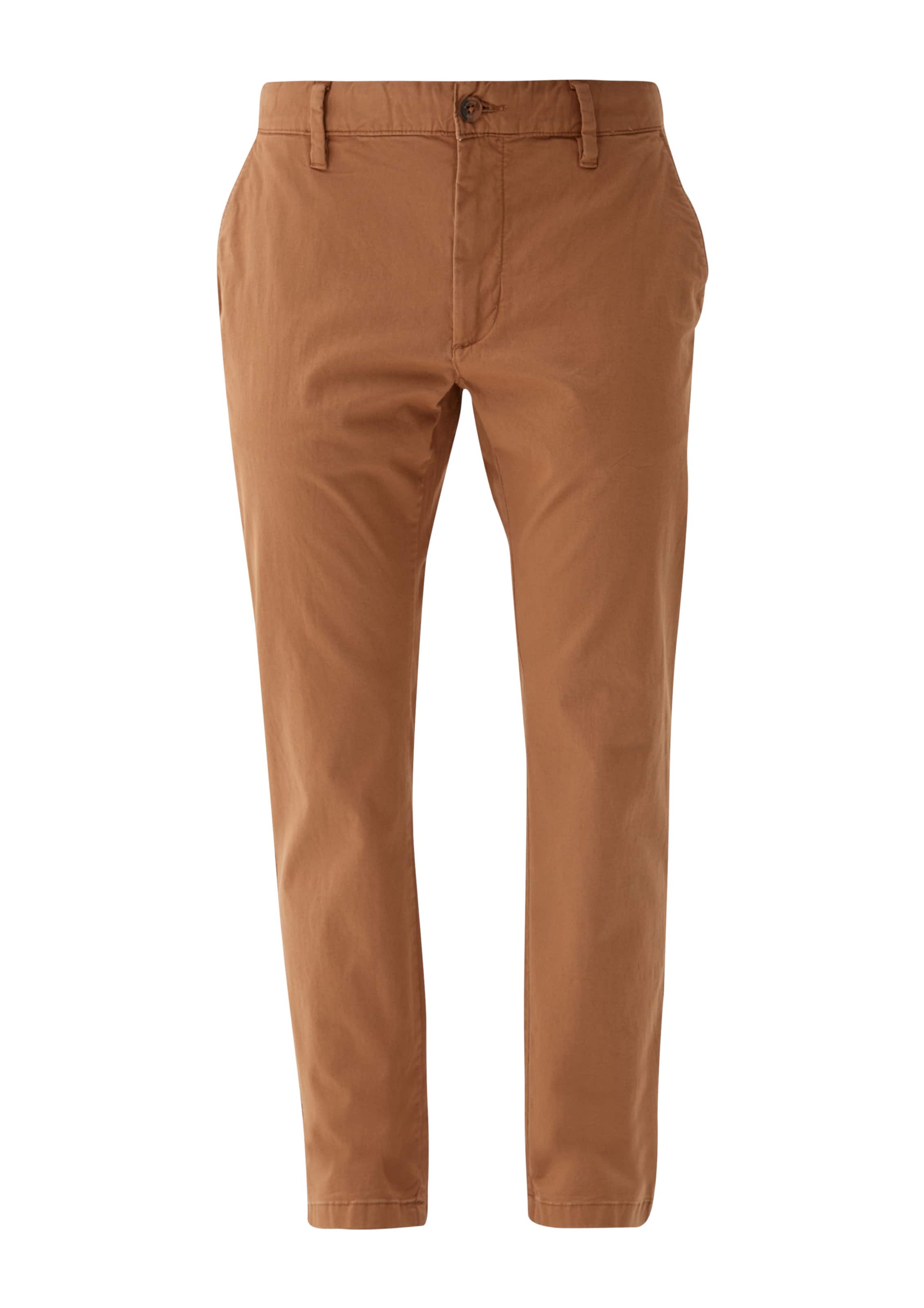 s.Oliver Slimfit Chino 'Austin' in Bruin: voorkant
