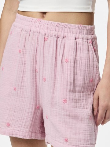 PIECES Regular Broek 'PCMaya' in Roze