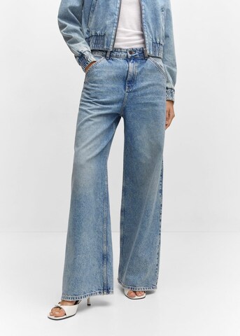 MANGO Wide leg Jeans 'blake' in Blauw: voorkant