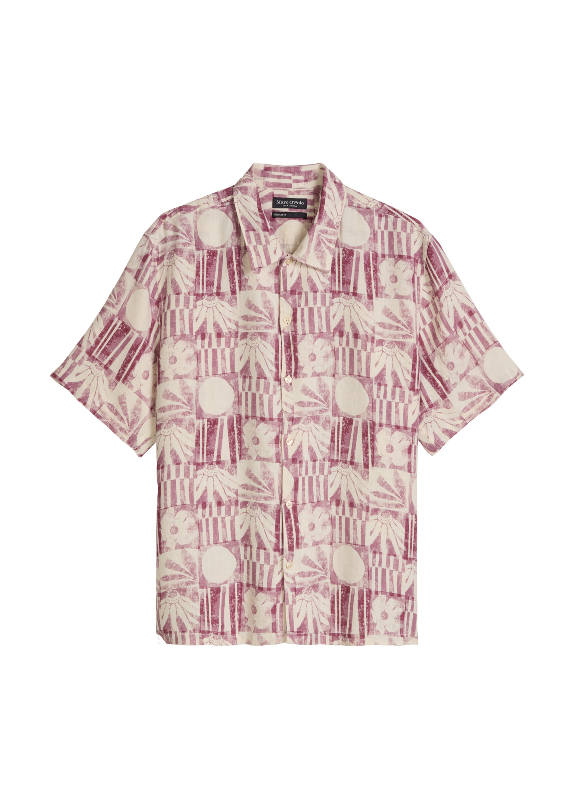 Marc O'Polo Regular Fit Hemd in Rot: Vorderseite