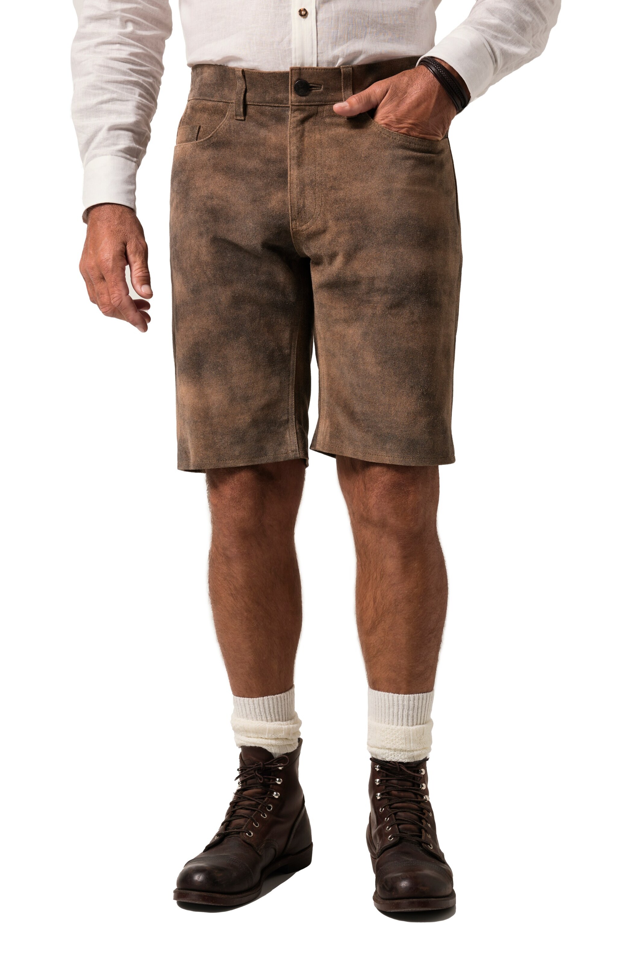 JP1880 Regular Klederdracht broek in Bruin: voorkant