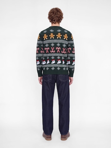 zaļš JACK & JONES Džemperis 'JJXmas Santa'
