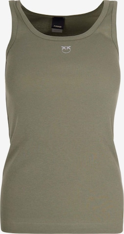 Haut 'PINKO CALCOLATORE CANOTTIERA COSTINA COTONE LOGO METAL canotta' PINKO en vert : devant