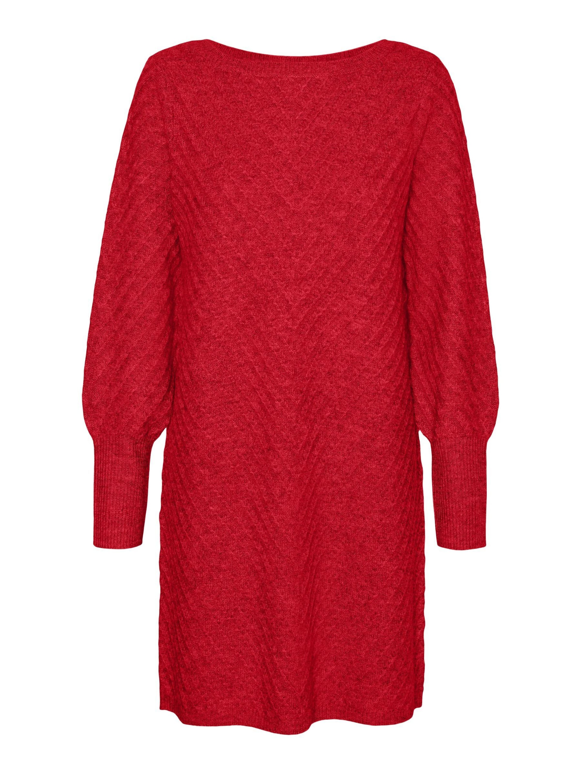 VERO MODA Gebreide jurk in Rood: voorkant