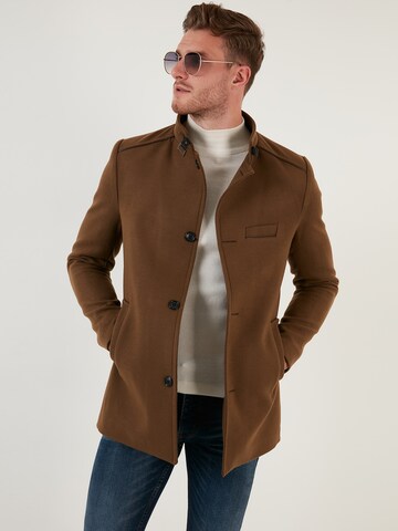 Buratti Winter Coat in Brown: front