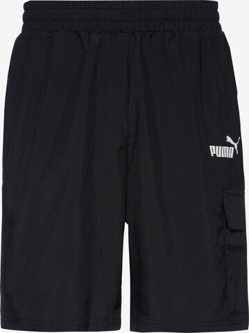 PUMA Cargo Pants 'Essentials' in Black: front
