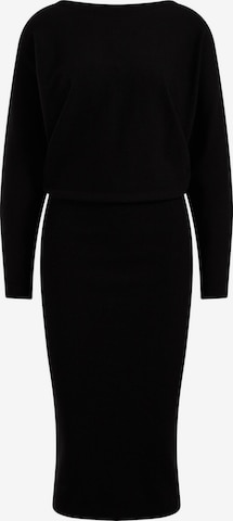 WE Fashion Gebreide jurk in Zwart: voorkant