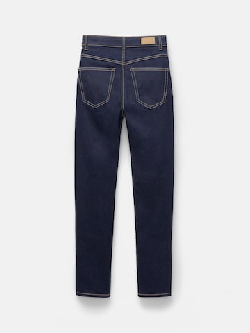 Skinny Jeans de la Pull&Bear pe albastru