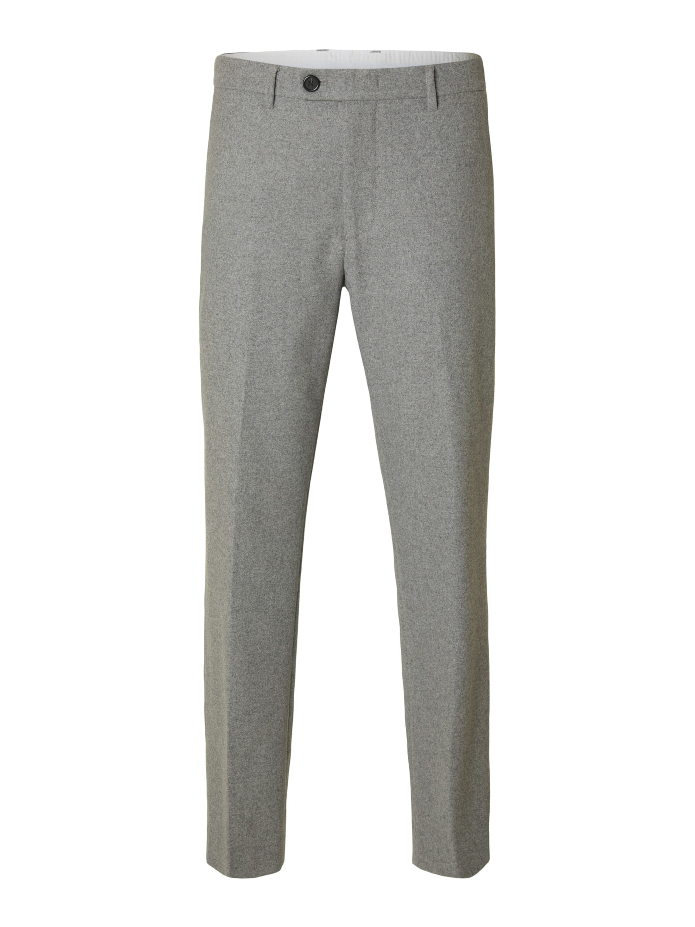 SELECTED Regular Pleated Pants 'SLH196' in Grey: front