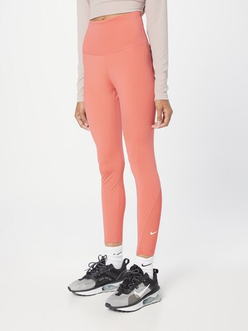 NIKE Skinny Sportsbukser 'One' i pink: forside