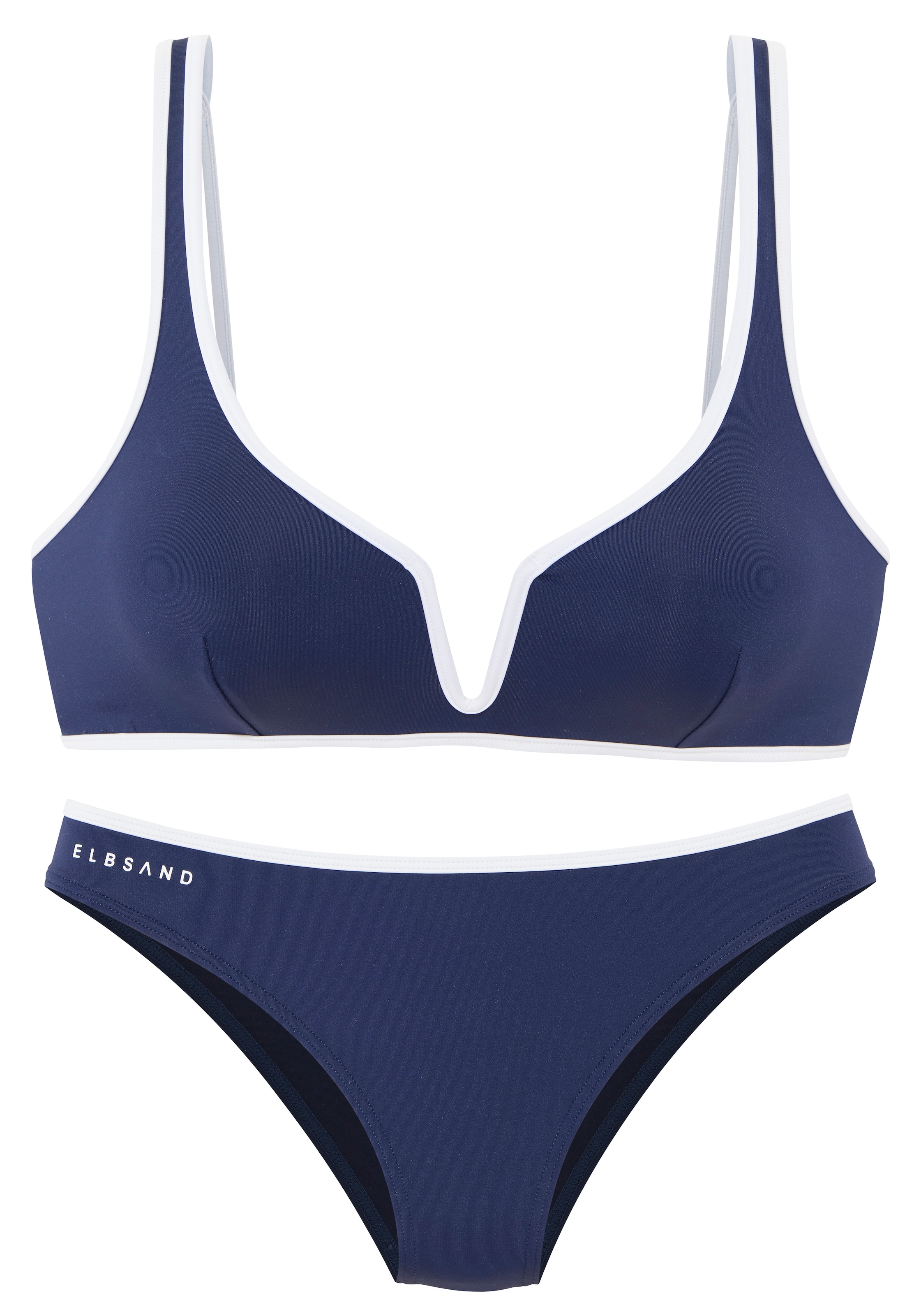 Elbsand Bralette Bikini in Blue: front