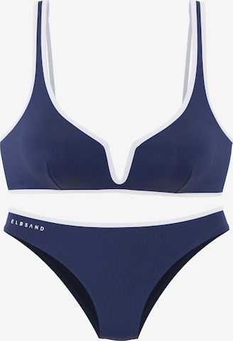 Elbsand Bralette Bikini in Blue: front