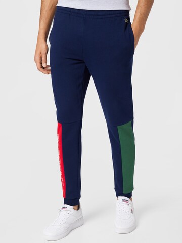 LACOSTE Tapered Pants in Blue: front