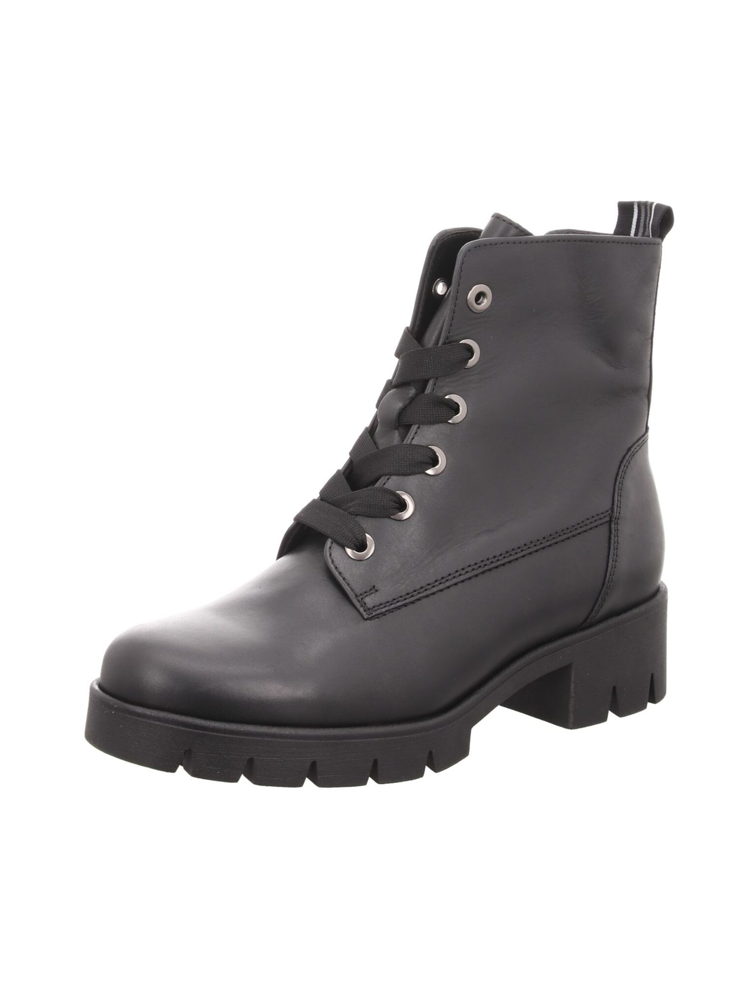 GABOR Lace-up bootie in Black: front