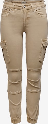 Jeans cargo ONLY en beige : devant