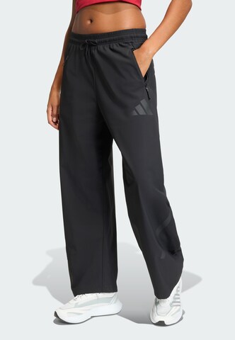 ADIDAS SPORTSWEAR - Pierna ancha Pantalón deportivo 'Z.N.E.' en negro: frente